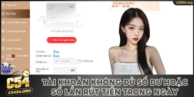 Không đủ số dư hoặc số lần đổi thưởng trong ngày