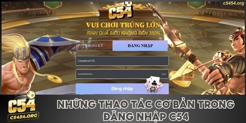 Những thao tác cơ bản trong đăng nhập C54