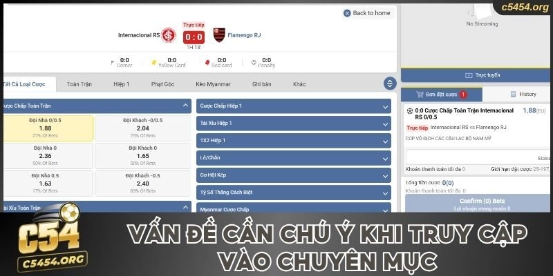Vấn đề cần chú ý khi truy cập vào chuyên mục